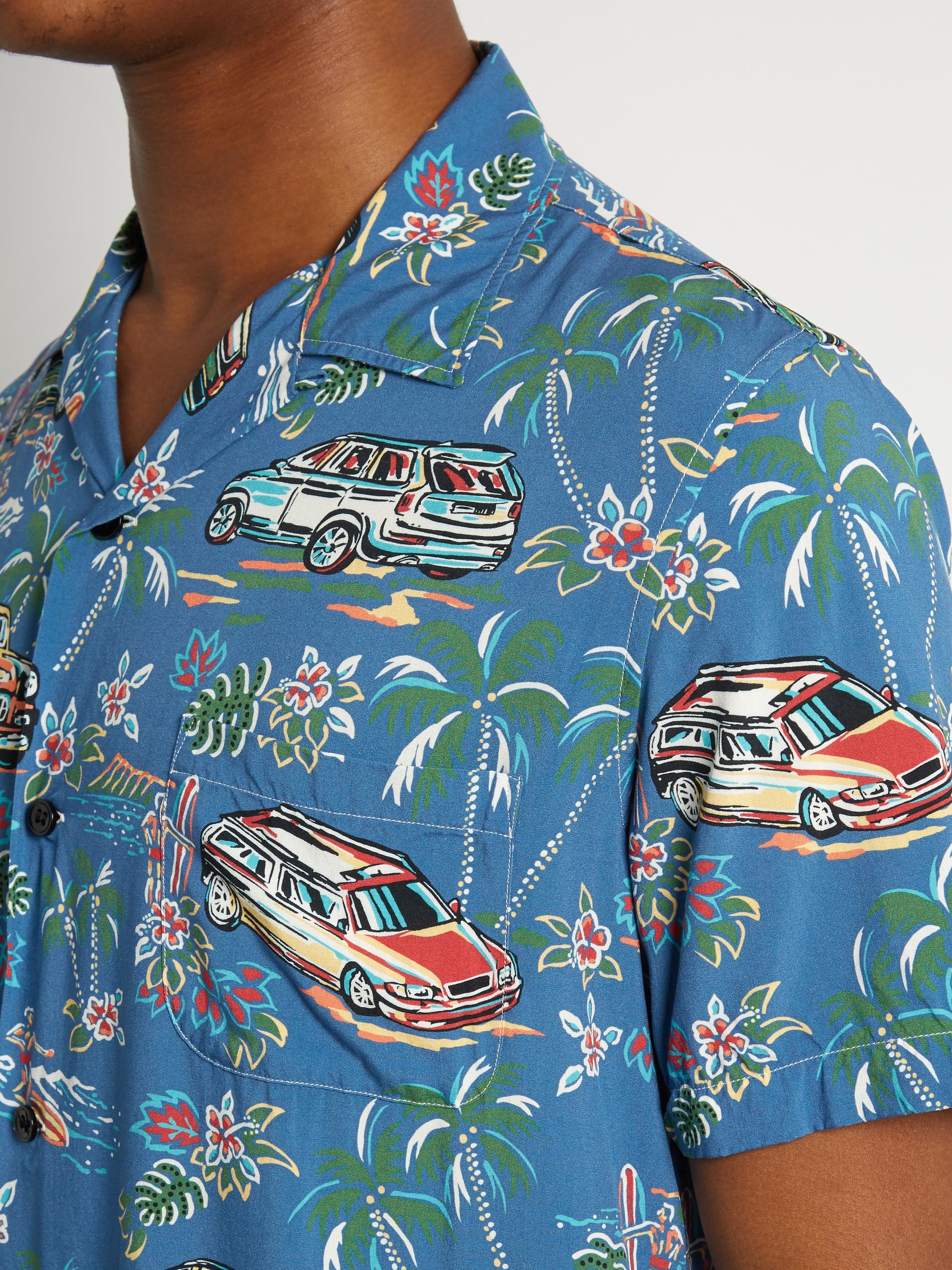 Saint Laurent Classic Hawaiian Shirt in Blue for Men | Lyst